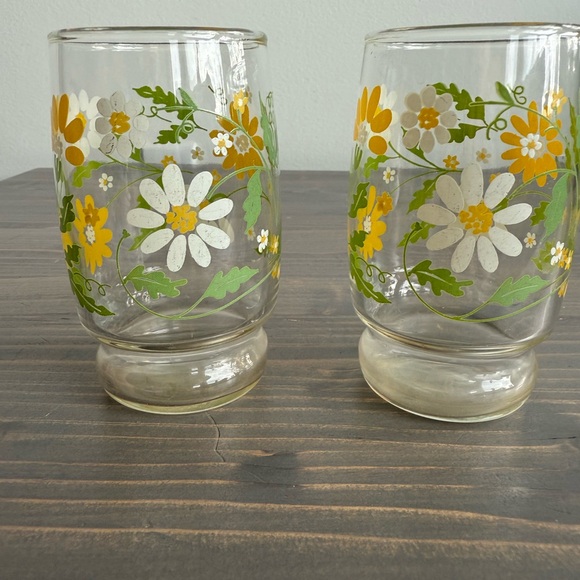 2 x vintage glass juice cup - Picture 4 of 9